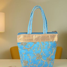 Kuber Industries Floral Embroidered Shopper Shoulder Bag-3