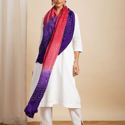 JAYPORE Bandhani Printed Dupatta image 3