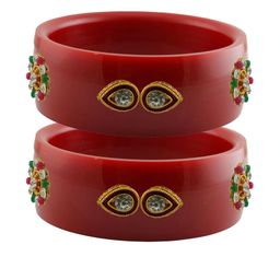 Vidhya Kangan Women Red Bangle-image-65