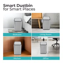 The Better Home White & Grey Automatic Smart Sensor Dustbins With Lid & Odour Filter- 9 L image 4