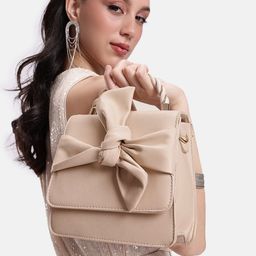 DressBerry PU Structured Satchel with Bow Detail-picture-5