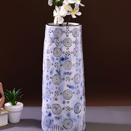 TAYHAA Blue & White Printed Ceramic Vases-image-25