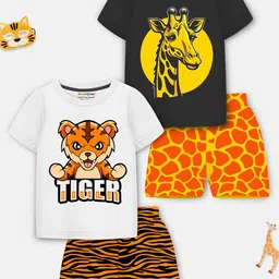 YK X Trampoline Unisex Kids Printed T-shirt with Shorts-image-89