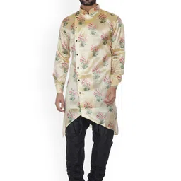 VEERA PARIDHAAN Men Floral Printed Regular Kurta with Pyjamas-picture-11