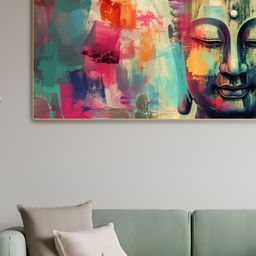 nestroots Blue & Orange 1 Piece Canvas Other Wall Paintings-picture-18