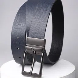 Louis Philippe Men Textured Leather Reversible Formal Belt-image-56