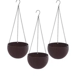 Rattan Hanging Planters Pot with Metal Hanging Chain-49