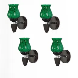 1ST TIME Green & Black Solid Glass Traditional Cylinder Wall Lamps Wall Lamps-picture-27