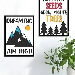 Myntra Elegant Homes Black & White 2 Piece Synthetic Wood Other Wall Paintings-image-87