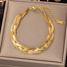 Jewels Galaxy Women Gold-Plated Wraparound Bracelet-23