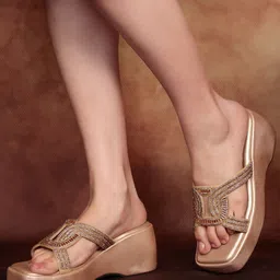 Looper Embellished Party Wedge Sandals image 2