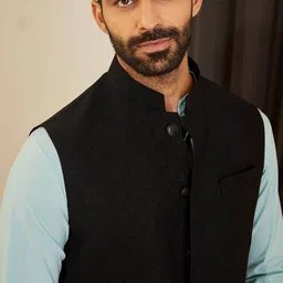 MR BUTTON Embroidered Nehru Jacket image 3
