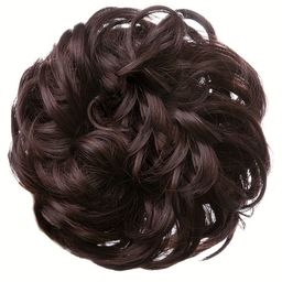 CHRONEX Wavy Curly Messy Bun-Brown-image-36