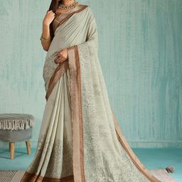 Durga Textile Floral Printed Zari Saree-picture-19