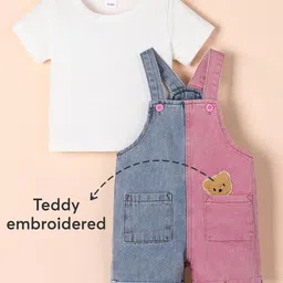 hopscotch 2-Pc Colourblock Dungaree & T-shirt-picture-19