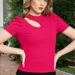 CORSICA Puff Sleeve Top-image-43