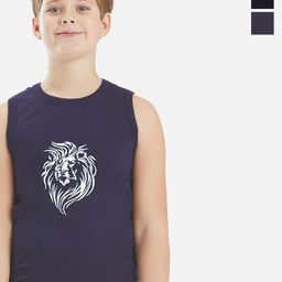 Bodycare Kids Boys Pack Of 2 Soft Breathable Sleeveless Cotton Vests KGA2016NVRB-60-image-90