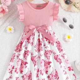 INCLUD Floral Print Flared Sleeve Fit & Flare Dress-51