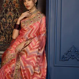 Sangria Women Woven Design Zari Saree-image-21