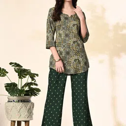 Anouk Rustic Women Paisley Printed Regular Pure Cotton Kurta with Pyjamas-picture-23
