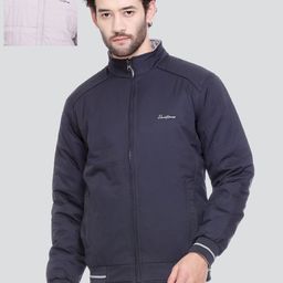 Rare Times Men Stand Collar Solid Lightweight Casual Bomber Jacket-image-54