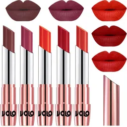 VOLO Set Of 5 Creme Matte Lipstick - 3.5 g Each - 34-38-39-40-49-image-88