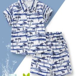 YK Boys Printed Polo Collar Shirt & Shorts-image-57