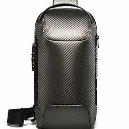 Red Lemon Unisex Textured Embellished Water Resistant Backpack-image-1