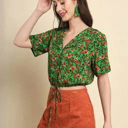 CORSICA Floral Print Boxy Crop Top-picture-27