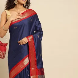 yourwish Woven Design Zari Silk Cotton Kanjeevaram Saree-image-53