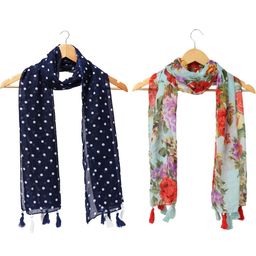 StoleVilla Women Pack Of 6 Floral Chiffon Stoles-image-93