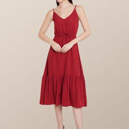 Chemistry Crepe Fit & Flare Midi Dress-image-43