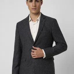 Van Heusen Textured Slim Fit Long Sleeves Single Breasted Blazer-image-67