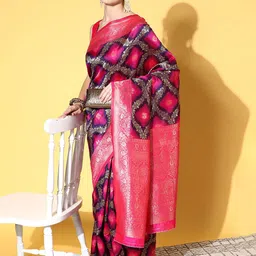 Anouk Rustic Woven Design Silk Blend Dharmavaram Saree image 2