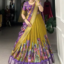 Aika Printed Ready to Wear Lehenga & Unstitched Blouse With Dupatta-picture-13