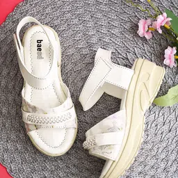 BAESD Girls Embellished Flatform Heel Sandals with Ethnic - Embellished-picture-25