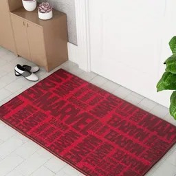 Athom Living Red Marvels Textured Printed Anti-Skid Doormat-image-3
