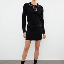Trendyol Shirt Collar Long Sleeves Top With Skirt Co-Ords-image-94