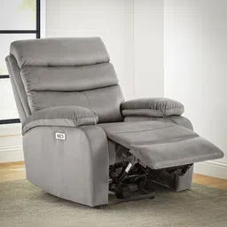 DROGO Grey Valerium Electric Motorised Manual 1 Seater Recliner With USB-picture-41