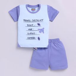 Nottie Planet Boys Printed Pure Cotton T-shirt with Shorts-40