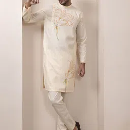 DEVOILER Men Ethnic Motifs Printed Regular Kurta with Pyjamas image 3