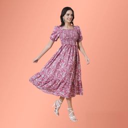 Krunal Raiyani Women Floral Printed Fit & Flare Maxi Dress-picture-3