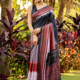 Anouk Rustic Ethnic Motifs Silk Blend Bhagalpuri Saree-49
