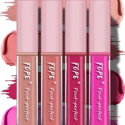 FOPE Set Of 4 Pout Perfect Long Lasting Smudge-Free Liquid Lipstick - 4 ml Each-16