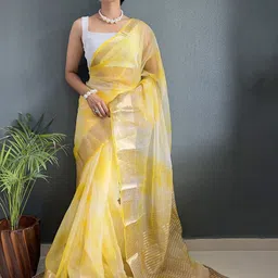 KALINI Ombre Zari Organza Kanjeevaram Saree-32