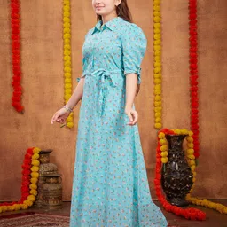 BAESD Print Georgette Maxi Dress-picture-35