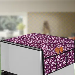 The Furnishing Tree Purple Printed Refrigerator Cover-image-39