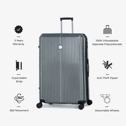 VERAGE Echo Textured Hard-Sided Large Trolley Suitcase image 5