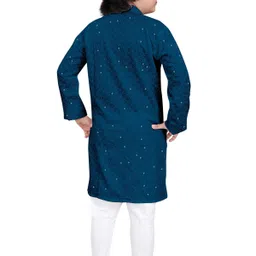 trustous Boys Embroidered Regular Sequinned Kurta with Pyjamas image 2