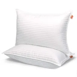 Hotal Quality Polyester Fibre Stripes Sleeping Pillow Pack of 2-picture-17
